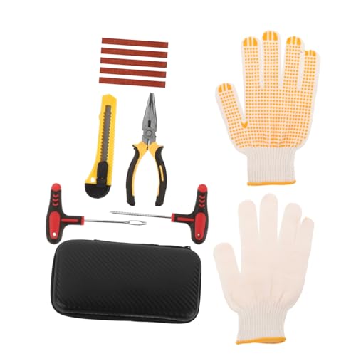 ABOOFAN Universal Tire Repair Kit Car Motorcycle Truck 1 Set Plugs Patch Strip Tools for Quick Easy Repairs