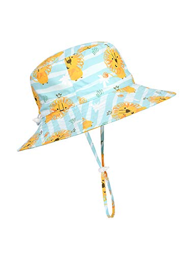 Image of Baby Sun Hat UPF 50+ Sun Protective Toddler Bucket Hat Summer Kids Beach Hats Wide Brim Outdoor Play Hat for Boys Girls