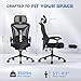 Ergonomic Office Chair with Footrest - Adjustable Lumbar Support & Headrest, 90-160° Reclining Mesh Back Computer Chair - Home Office/Gaming, 350lbs Capacity
