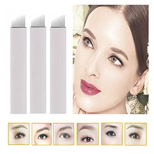 Pinkiou 50 PCS Microblading aghi permanenti di