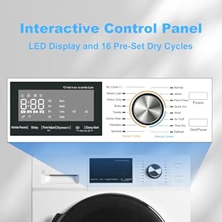 Techomey 4.4 Cu.Ft Ventless Heat Pump Clothes Dryer, 24" Compact 120/240V Electric Front Load Drying Machine, Stackable for Small Spaces, Apartment, White