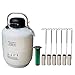 HFS (R) Aluminum Alloy Cryogenic Container Liquid Nitrogen Ln2 Tank with 6 Canisters Carrying Bag/Protection Cover (6L)