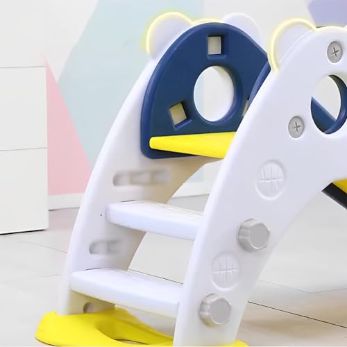 Toddler Slides for Age 1-3 Kids Baby Plastic Slides Indoor Playset Outdoor Playground Climber Freestanding Playset Game with UP and Slides Navy