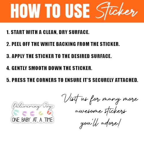 Image of MAIANEY | L&D Nurse Sticker Pack - 10PCS, 3x3 inch, Funny Labor and Delivery Nurse Stickers, Waterproof Vinyl Stickers, NICU, Midwife, RN, Occupation Stickers, Gift, Laptop Water Bottle Decor