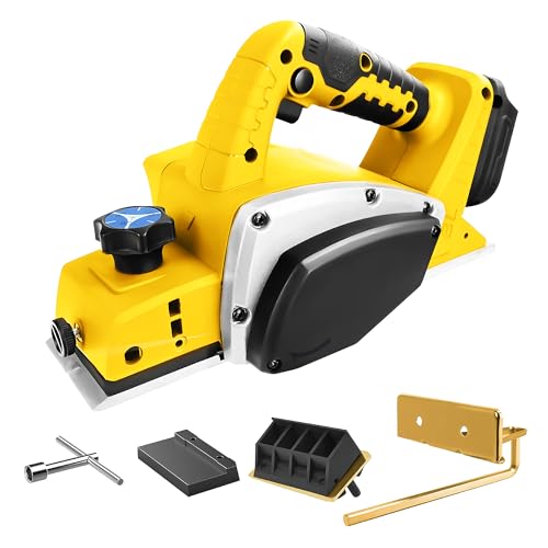 Brushless Hand Planer Compatible With Dewalt 20V Battery(No Battery) Electric Wood Planer, 3-1/4 Inch,15000PRM, 0.08" Cut Depth for Carpentry Home DIY Woodworking by Funnywhale - Used condition - US$47.49