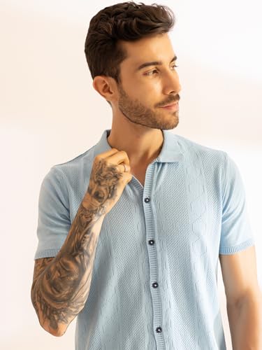Image of Armisto Men's 100% Cotton Fancy Party Polo T-Shirt /Neutral Colour