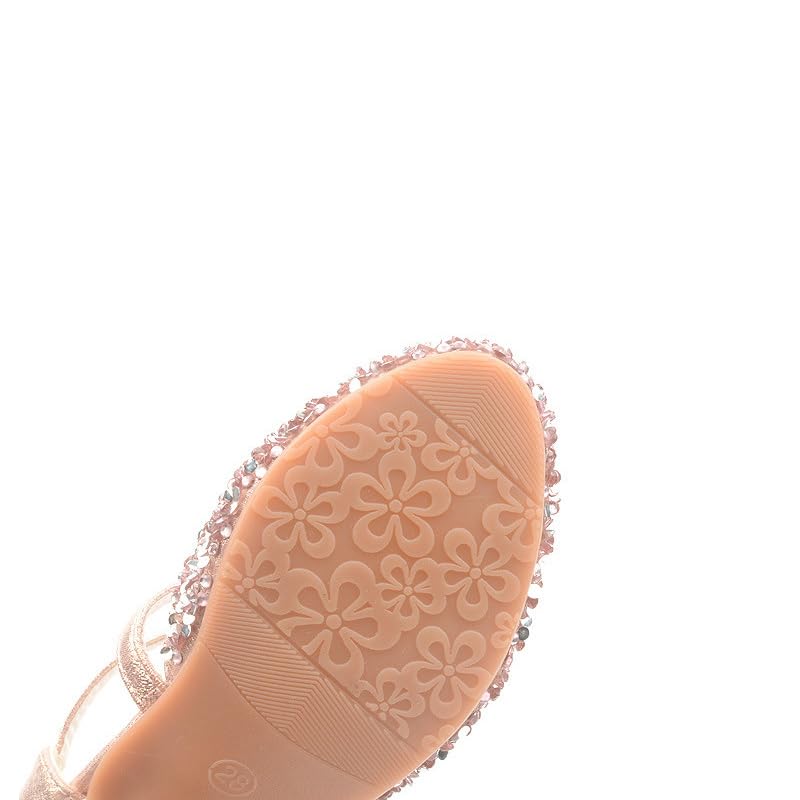 Girls Princess Shoes Sparkly Sequins Toddler Mary Jane Sparkling Bow Girl Wedding Shoes Glitter3