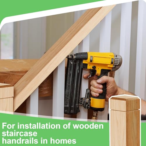 Image of CroBlissful 4 Pcs 3 inch x 3 inch x 48 inch Solid Red Oak Stair Newel Post with a Single Groove Notched Newel Wood Balusters for Staircase Interior Railing Newels for Stair Handrails