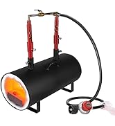 Portable Propane Forge Double Burner, Blacksmithing Gas Forge Farrier Forging Blacksmith Tools Eq...