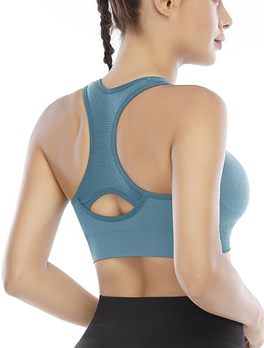 Image of Heathyoga High Impact Sports Bras for Women High Support Padded Sports Bra Pack Racerback Bras for Women Workout Bra Sets