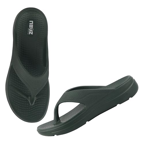 Image of NEOZ Extra Soft Men's Slippers with Cushion FootBed for Adult | Comfortable & Light Weight | Stylish & Anti-Skid | Waterproof & Regular Flip Flops for Gents /Boys