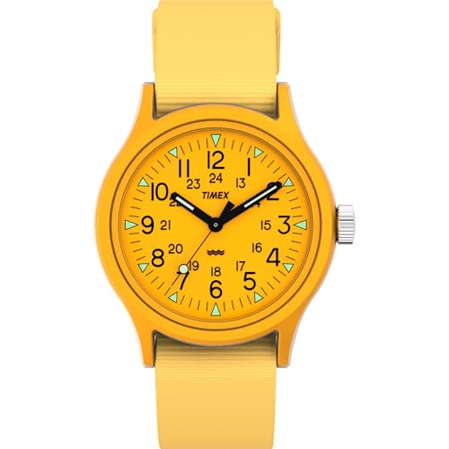 Image of TIMEX Military 36 mm Yellow Dial Men Analog Watch- TW2W91200