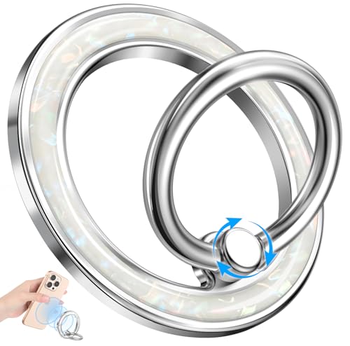 LISEVO Magnetic Phone Ring Holder with MagSafe - Magnetic Phone Grip MagSafe Ring Holder Magnet...