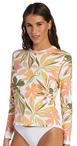 Roxy Sea Skippin LS Rashguard Blanc vif top technique manches longues femme