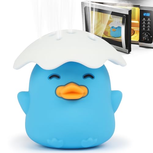 NEW Microwave Steam Cleaner Duck Microwave Cleaner Just Add Vinegar and Water Cut Cleaning Time by Half Kitchen Gifts Accessories Gadgets (Blue)