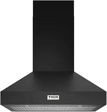 THOR Kitchen Professional 36-Inch Wall Mount Range Hood - Model TRH36PB