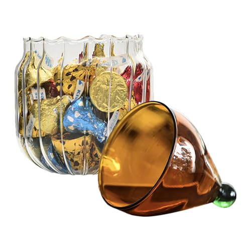 Bote De Caramelos – Frascos Gorro Navideño | Dulcero De Vidrio | Recipiente Decorativo Con Tapa, 300 Ml Apto Para Alimentos, Café, Mermelada, Azúcar, Pasta, Almacenamiento Cocina Y Decoración Fesтiva