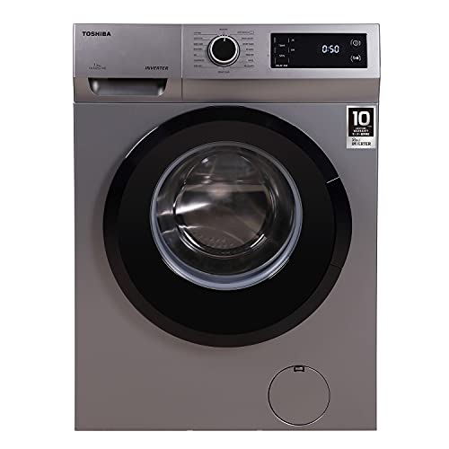 Image of TOSHIBA 7.5 Kg Inverter Fully Automatic Front Loading Washing Machine (‎TW-BJ85S2-IND(SK),Premium Silver)