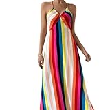 ?? Robe dos nu fendue sur les cuisses : la robe dos nu fendue sur les cuisses ajoute une touche sexy tout en offrant un mouvement confortable et une coupe aérée par temps chaud.