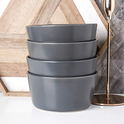 Image of Stone Lain Stoneware Bowls Set, 4-Piece, Grey Matte