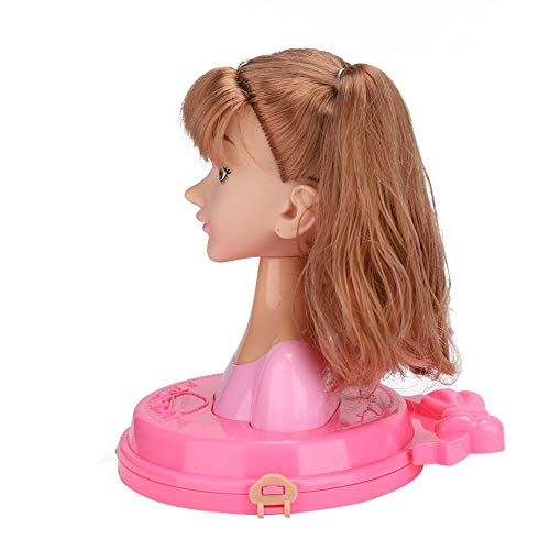 WNSC Cabeza de muñeca, Maquillaje Peluquería Princesa Juguetes para niñas Belleza Juguetes de Maquillaje Busto Muñeca Vestido Conjunto Cabeza de Peinado, para niños niñas(MY319-8)
