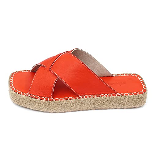 Sandale compensée rouge Bonateks FRRBTRLKY100133 en taille 38