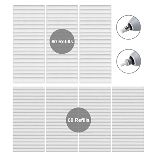 GuDoQi 140 Pièces Recharges de Gomme Electrique, 2,3 mm 5 mm Recharge Gomme Blanche pour Gomme Automatique, Recharges de Remplacement en Caoutchouc, pour Artistes, Esquisse, Dessin Cover