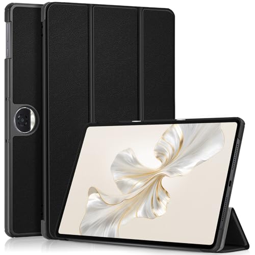 EasyAcc Case for Honor Pad 9 12.1 Inch 2024, Slim Protective Case with Stand PU Leather for Honor Pad 9 12.1Inch Tablet, Black