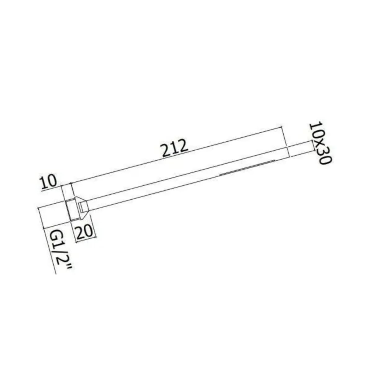 Paffoni Doccetta Rettangolare Premium ZDOC117CR - Telefono Doccia Monogetto Attacco 1/2" G, Ottone Cromato Lucido