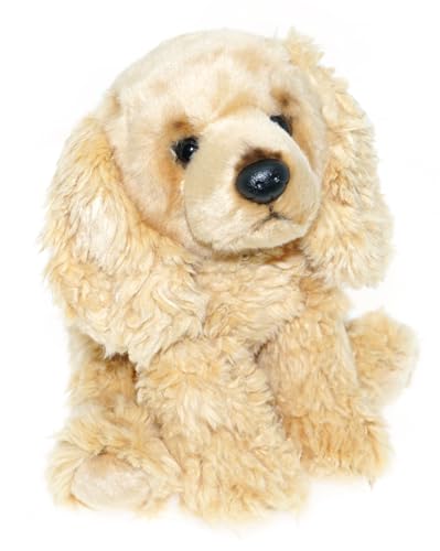 tachi Plüschtier Hund, Kuscheltier Hündchen Cocker Spaniel beige, Stofftier sitzend 28 cm