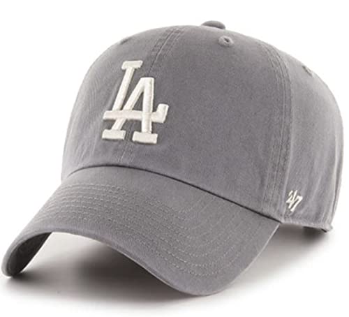 Los Angeles Dodgers Dark Gray Clean Up Adjustable Hat, Adult One Size Fits All