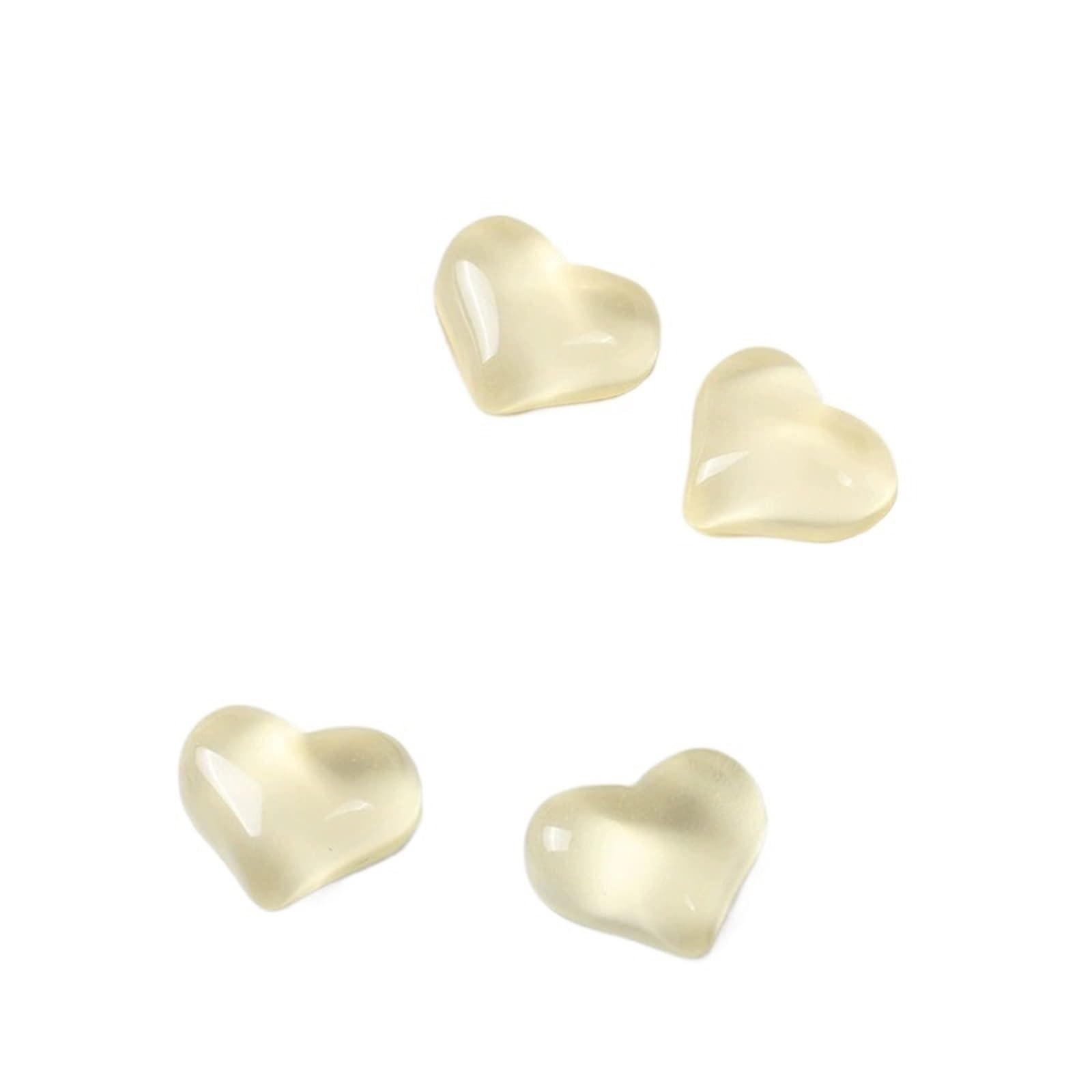 Fridge Magnets 12pcs Transparent Colored Loving Heart Refrigerator Magnet Photo Wall Message Board Magnetic Stickers(Yellow)