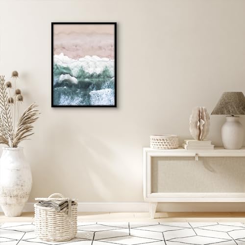 Americanflat 19x25 Poster Frame with Polished Plexiglass - Streamline Collection - Thin Border Picture Frame for Wall Display - Hanging Hardware Included - Black