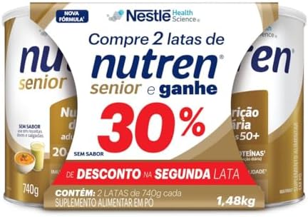 NUTREN SENIOR Po Sem Sabor 740g - 2 unidades