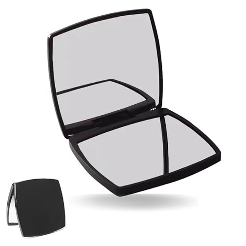Ayoiesp Vanity Mirror - Elegant Foldable Compact Cosmetic Mirror for Travel (Black)