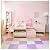 OOWK 16 Piece Puzzle Interlocking Foam Floor Mats, Soft and Fluffy Interlocking Square Foam Tile Carpet for Living Room Bedroom Decoration (12X12 Inch)(Color:Gray + Pink)