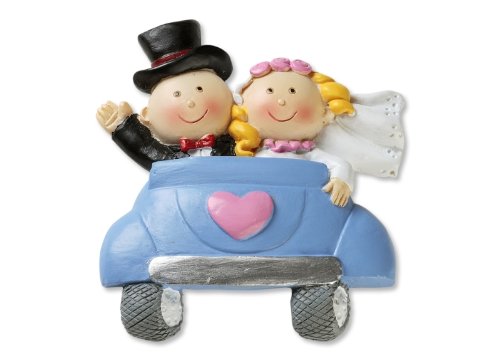 Figurita de pareja de novios en coche, decoración para boda, 2D, decoración para tarta Cover