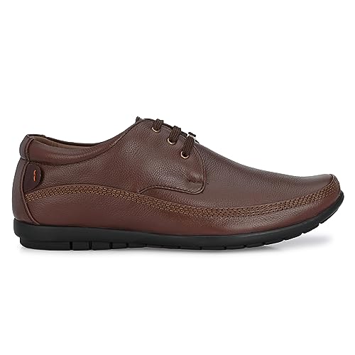 Image of egoss Premium Derby Shoes for Men | Genuine Leather | Stretch Fit | Elegant Formal Footwear | Office GS-347