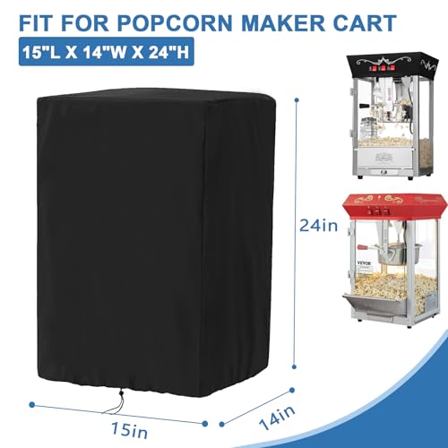 Image of 420D Waterproof Popcorn Machine Cover 15 inchL x 14 inchW x 24 inchH fit for Great Northern, VEVOR