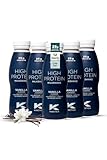 Kinetica Sports Ready-to-Drink High Protein Milkshake - Vanilla Flavour | 25g Protein/Bottle, 12 X 330ml Pack | High Protein, Low Fat & No Added Sugar | Post Workout Pre-mixed Drink for Men & Women