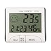 Gellvann LCD Termómetro de la habitación Mini LCD Digital Termómetro interior Higrómetro Temperatura Humedad Meter Reloj Estación meteorológica con soporte magnético