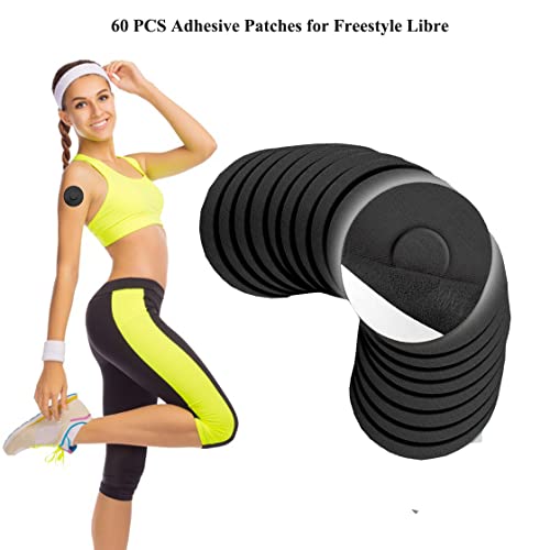 60 Pieces Waterproof Sensor Covers For Freestyle Libre 1/2/3, Sweatproof Cgm Sensors Adhesive Patches,Pre-Cut Continuous Glucose Monitor Protection,No Glue In The Center Of Tape #TOP1