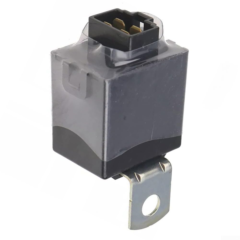 Relais d'arrêt solénoïde 12 V 061700-3770 0617003770 compatible avec Kubota T0070-31410 061700-3771 4 broches 12 V Noir Relais compatible avec tracteurs BX B L M Series et modèles RTV