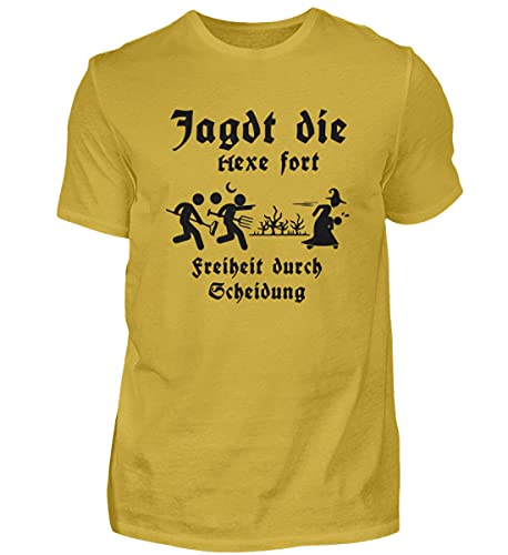 T-shirt premium homme Schung XXL or jaune - vêtement mode casual original