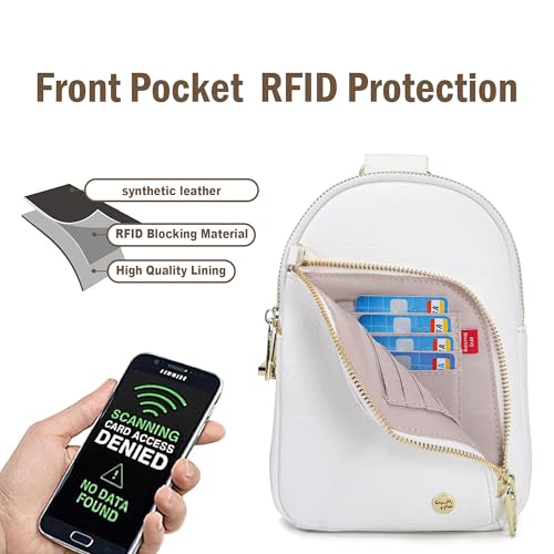 Image of INICAT Travel Sling Bag, Anti Theft Crossbody Bag for Women | RFID Blocking, 8 Card Slots, Back Zippered Pocket, Metal Zippers,Switchable Strap