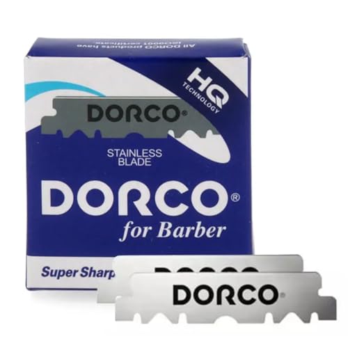 ABS Dorco Single Edge Razor Blades for Straight Razors and Shavettes – Barbershop-Quality Sharp, Smooth Shaving Refills – American Beauty Supply (Pack of 100d)