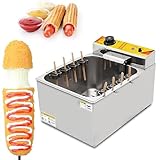Photo Gallery guhpza friggitrice professionale, friggitrice a stecco per hot dog da 12 litri, friggitrice per corn dog a temperatura regolabile per ristoranti e snack bar Photo Gallery guhpza friggitrice professionale, friggitrice a stecco per hot dog da 12 litri, friggitrice per corn dog a temperatura regolabile per ristoranti e snack bar