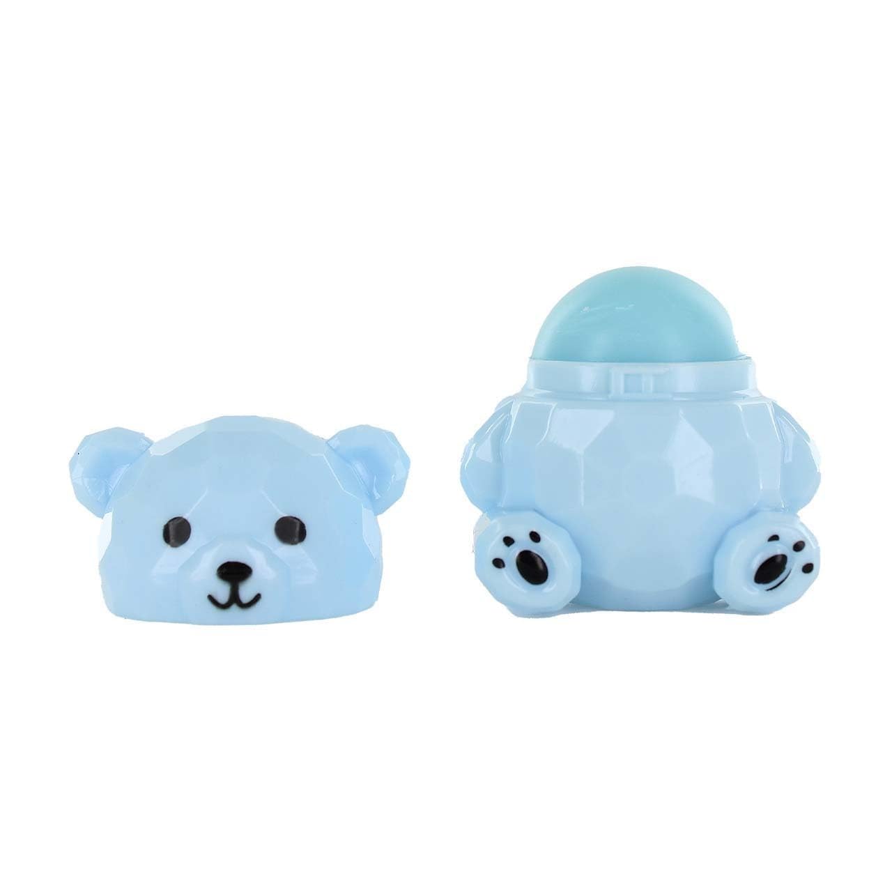 Cute Blue Bear Lip Balm Korean Style Moisturizing Hydrating Smooth Soft Lips Care Glossy Finish Portable Cartoon Design Beauty Product for Girls Kids-image-26