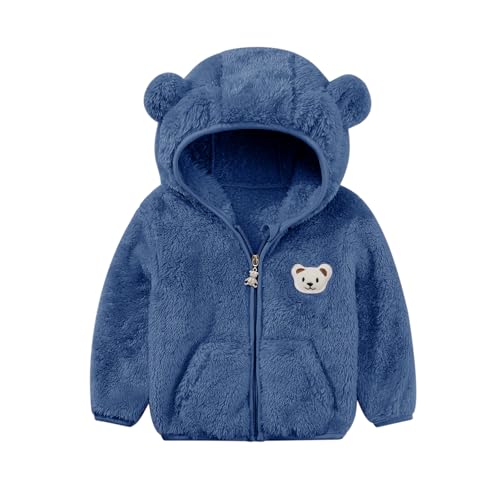 Baby Boys Girls Fleece Jackets Zip Up Hoodies Cute Bear Coats Fall Winter Fuzzy Jacket Newborn Boys Girls Outwear