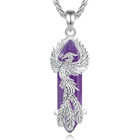 CELESTIA Silver Amethyst Phoenix Necklace Cover
